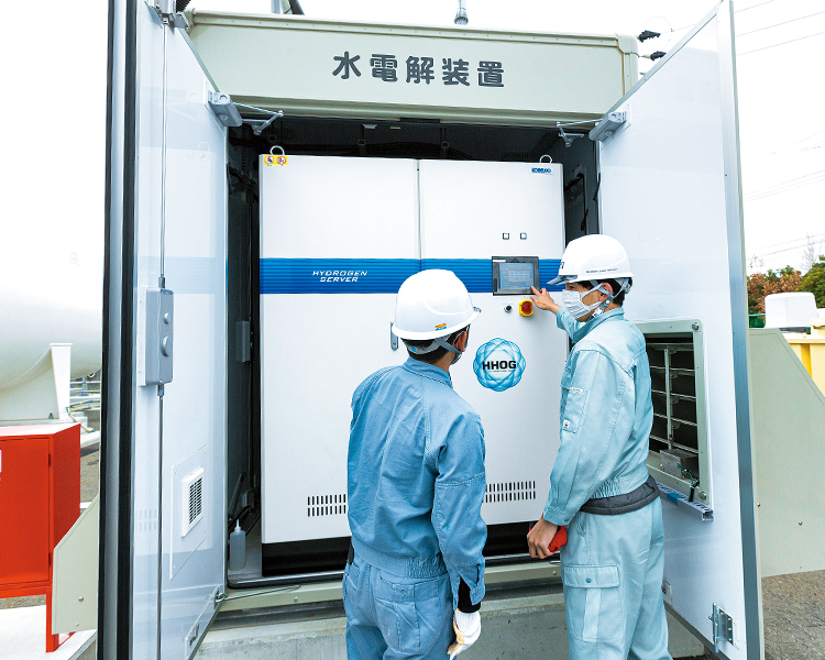 水電解装置の写真 水電解装置の写真
