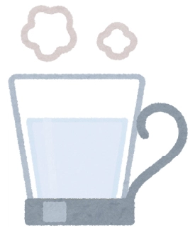お湯割りのイラスト