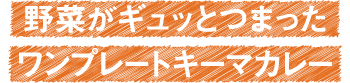 野菜がギュッとつまったワンプレートキーマカレー