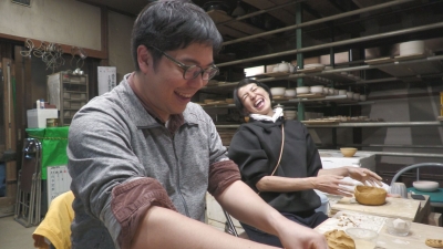 陶芸体験の様子