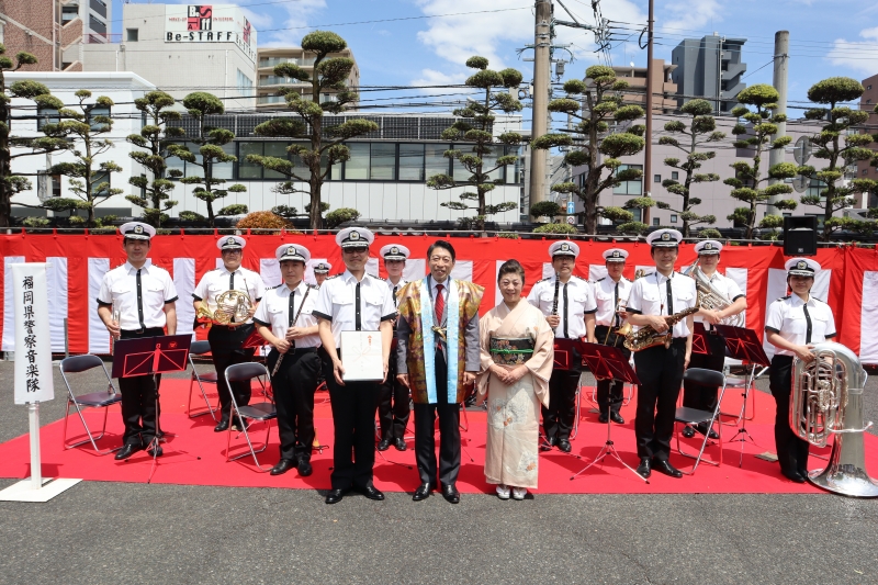 福岡県警察音楽隊の皆さんと