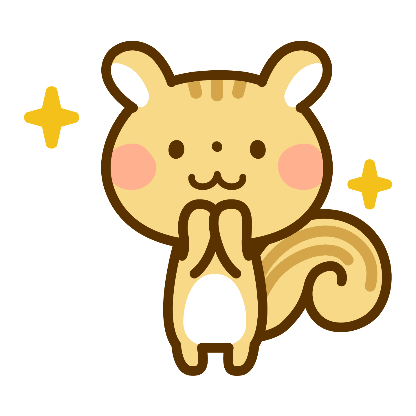 リス手を合わせる