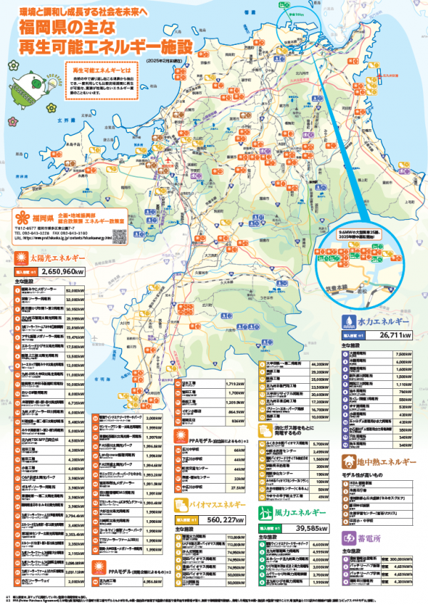リーフレット福岡県再生可能エネルギーマップ