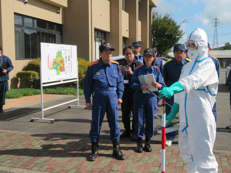 緊急時モニタリング調査の様子