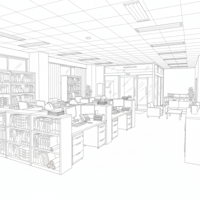 営業所内部全景　参考例2