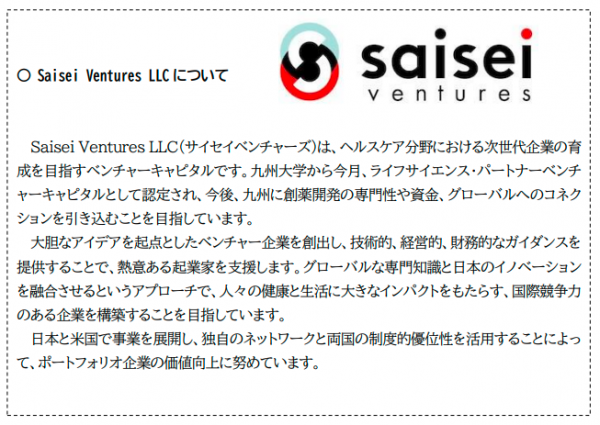 Saisei Ventures LLC について
