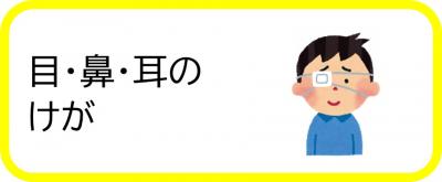 目・鼻・耳のけが