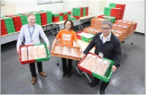 食品の集まっている状況