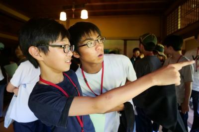 フィールドワークの様子（嘉飯桂未来塾）