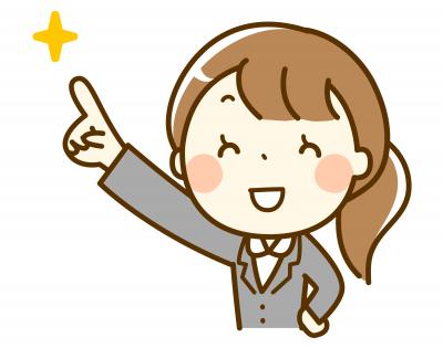 指さす女性