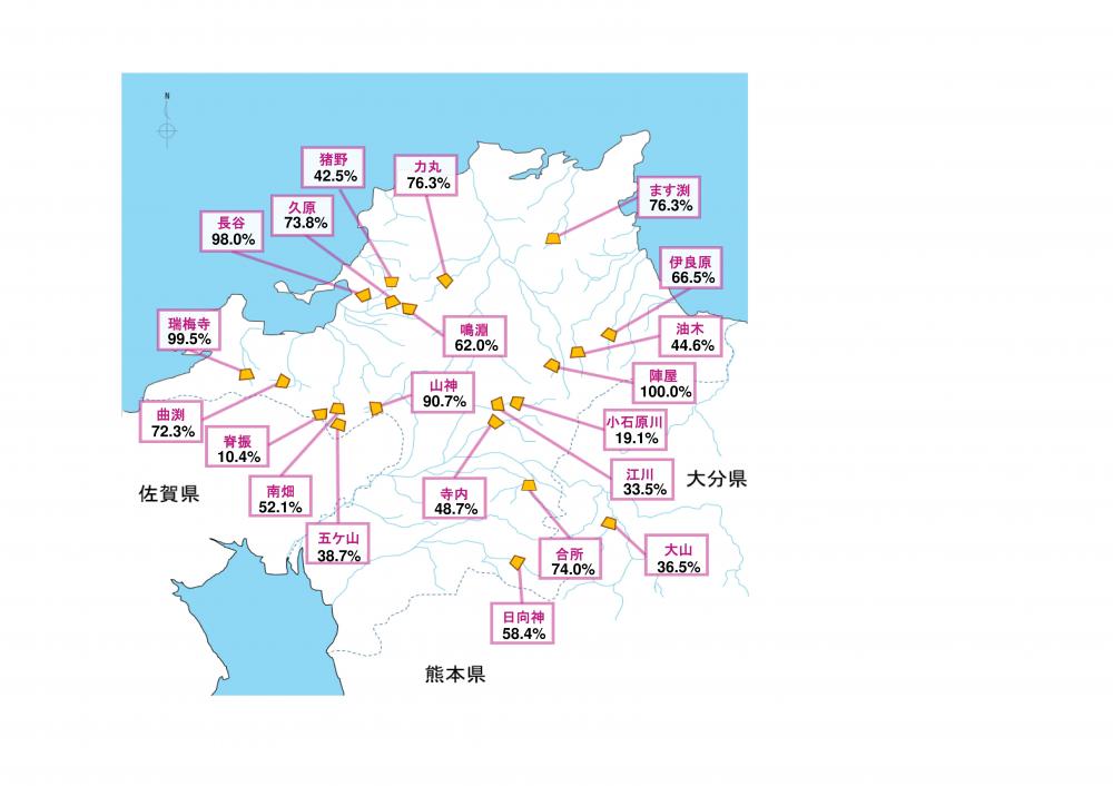 地図上貯水率（令和8年4月28日）