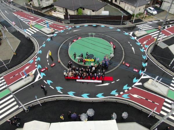 式典のドローン画像です