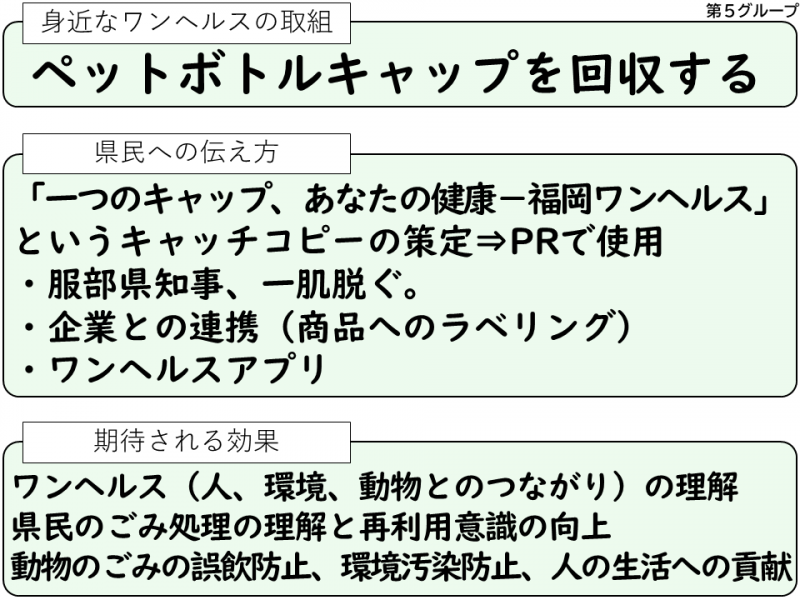 ５グループ提案