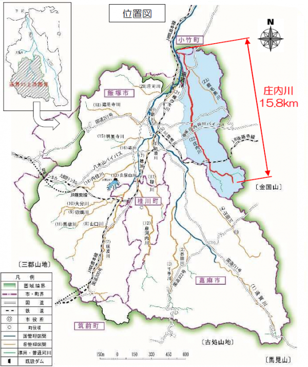 庄内川の位置図です