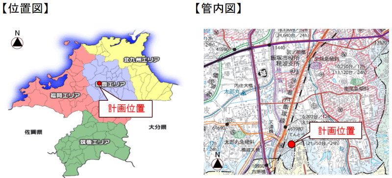 天道地区の位置図です