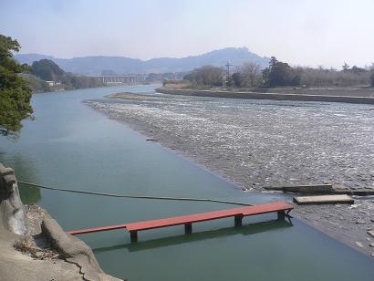 朝倉市杷木町山田井堰より筑後川の眺め