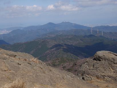 福智山より望む皿倉山