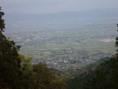 発心山中腹より見下ろす筑後平野